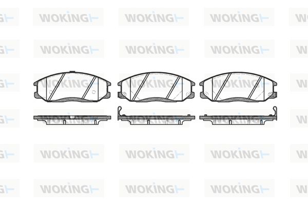 WOKING Комплект тормозных колодок, дисковый тормоз P6713.22