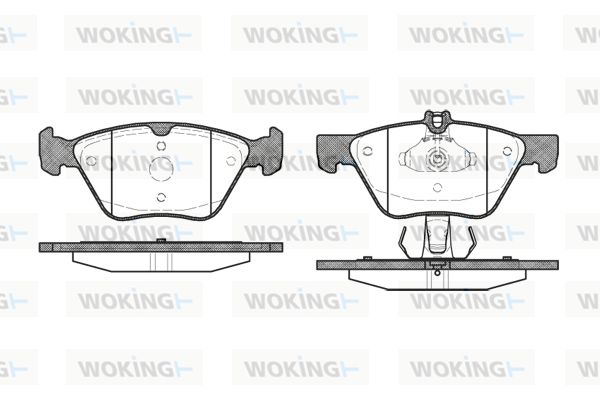 WOKING Bremžu uzliku kompl., Disku bremzes P7013.30
