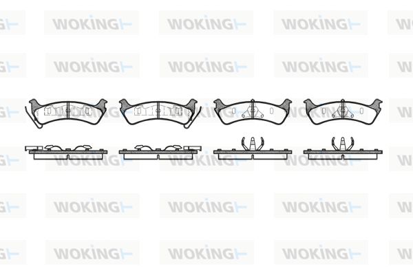 WOKING Bremžu uzliku kompl., Disku bremzes P7173.00