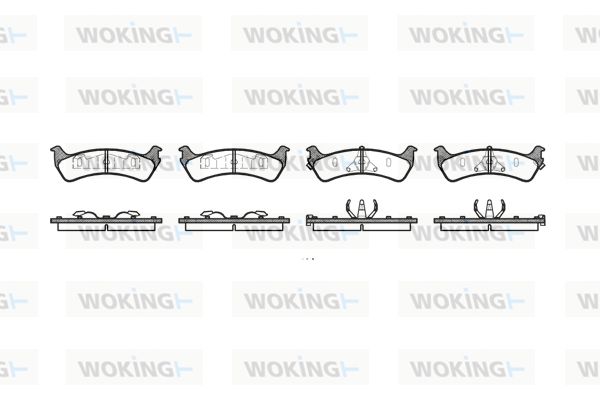 WOKING Комплект тормозных колодок, дисковый тормоз P7173.12