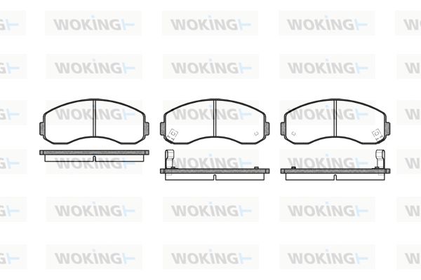 WOKING Bremžu uzliku kompl., Disku bremzes P7193.02