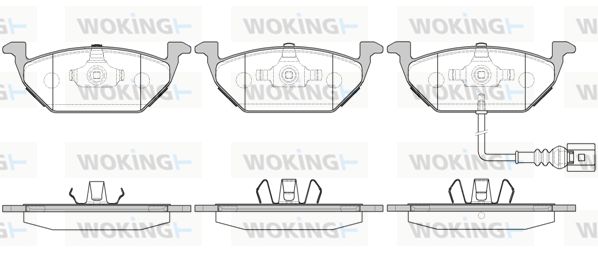 WOKING Bremžu uzliku kompl., Disku bremzes P7333.31