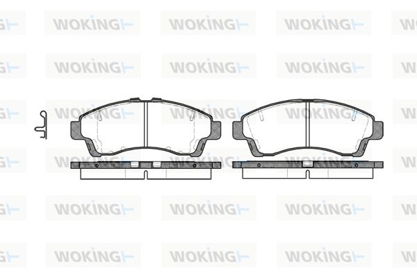 WOKING Комплект тормозных колодок, дисковый тормоз P7393.02