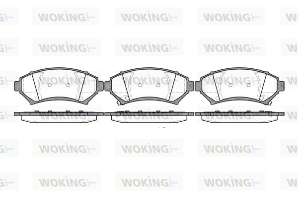 WOKING Bremžu uzliku kompl., Disku bremzes P7413.02