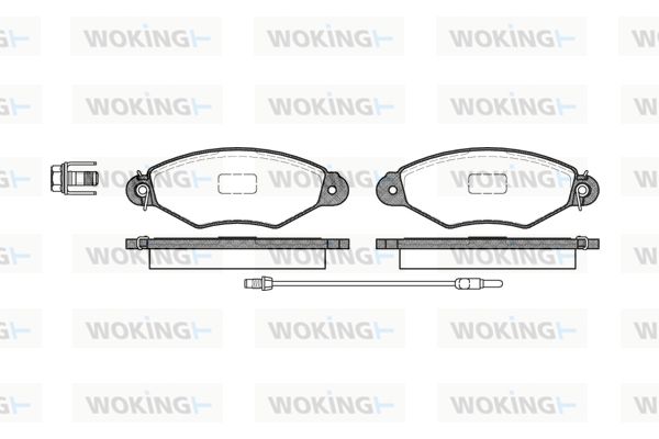 WOKING Bremžu uzliku kompl., Disku bremzes P7433.01