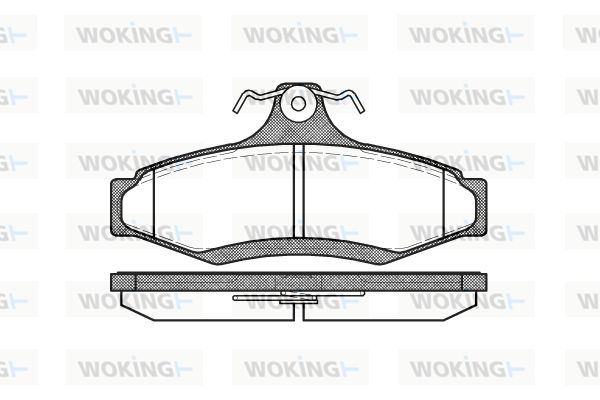 WOKING Bremžu uzliku kompl., Disku bremzes P7463.10