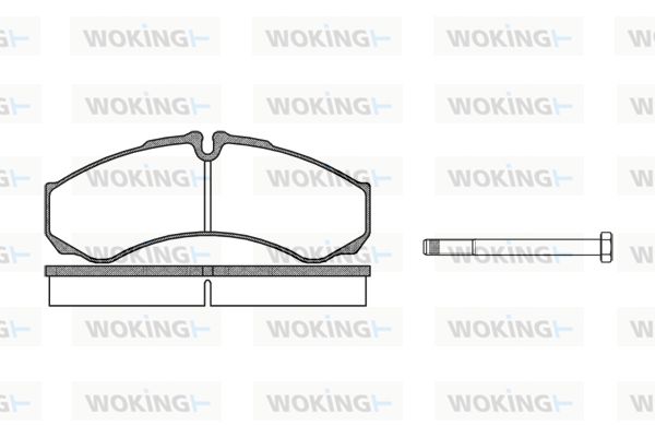 WOKING Комплект тормозных колодок, дисковый тормоз P7513.00