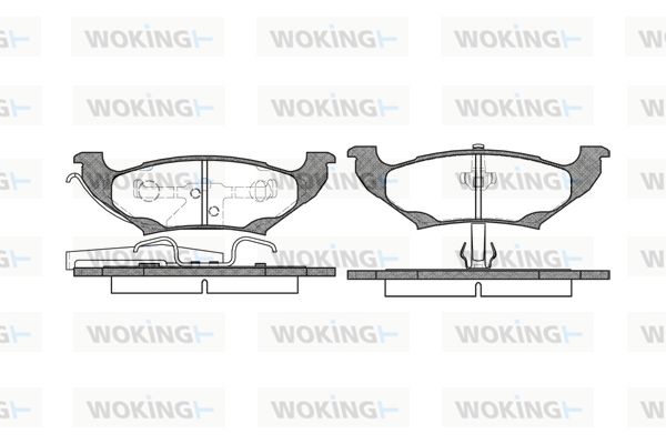 WOKING Bremžu uzliku kompl., Disku bremzes P7903.10