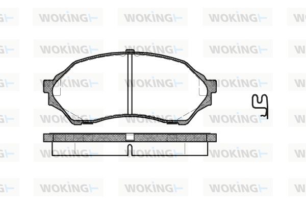 WOKING Комплект тормозных колодок, дисковый тормоз P7993.00