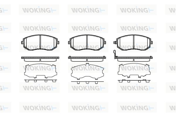 WOKING Bremžu uzliku kompl., Disku bremzes P8513.11