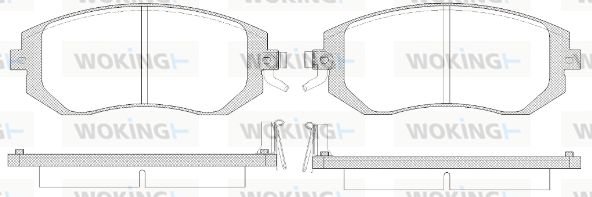 WOKING Комплект тормозных колодок, дисковый тормоз P8513.14