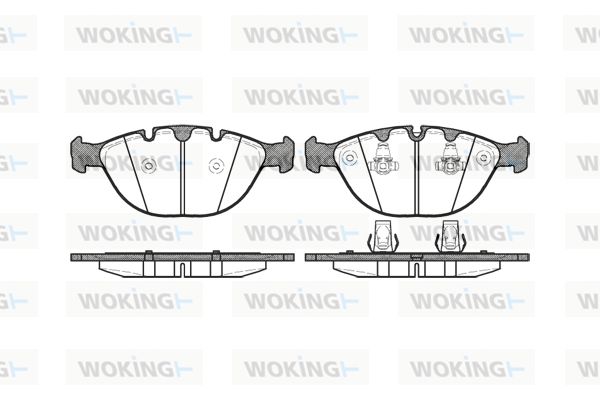 WOKING Комплект тормозных колодок, дисковый тормоз P8583.00