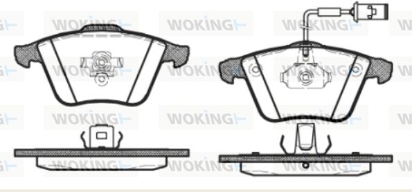 WOKING Bremžu uzliku kompl., Disku bremzes P8643.52