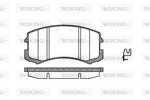 WOKING Комплект тормозных колодок, дисковый тормоз P8653.01