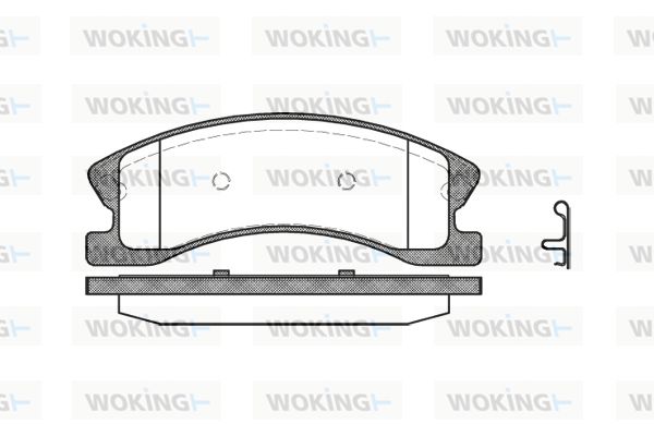 WOKING Bremžu uzliku kompl., Disku bremzes P8733.02