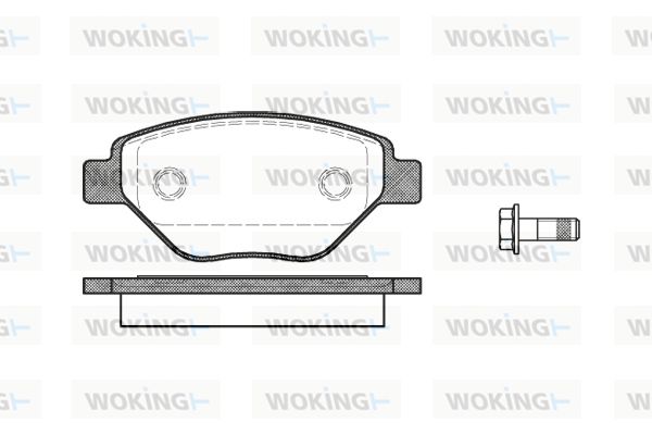 WOKING Bremžu uzliku kompl., Disku bremzes P8773.00