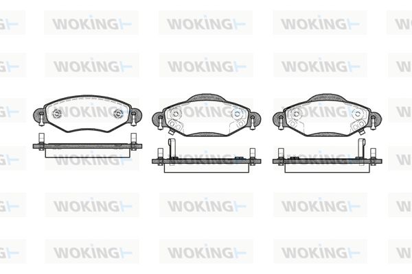 WOKING Комплект тормозных колодок, дисковый тормоз P8783.02