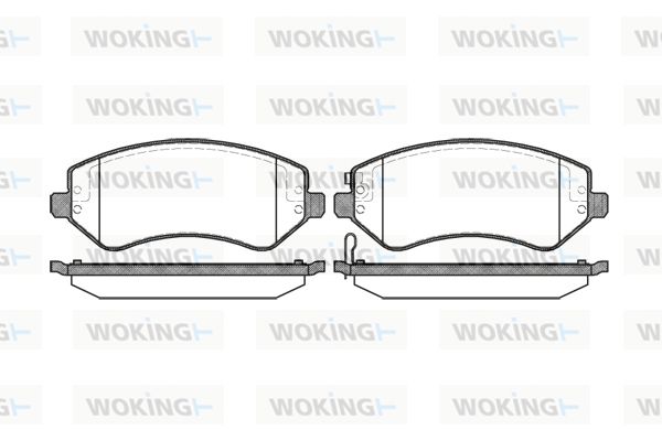 WOKING Комплект тормозных колодок, дисковый тормоз P9073.02