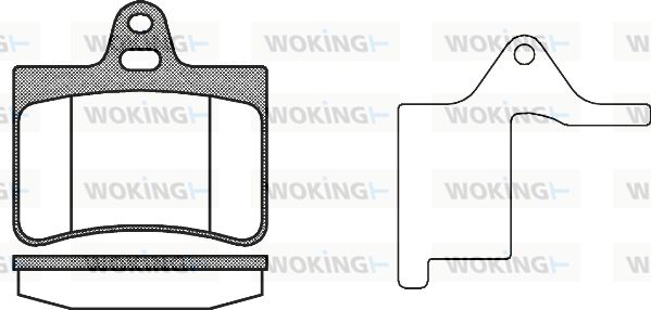 WOKING Комплект тормозных колодок, дисковый тормоз P9303.20