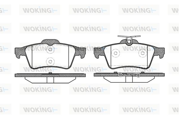 WOKING Bremžu uzliku kompl., Disku bremzes P9423.20