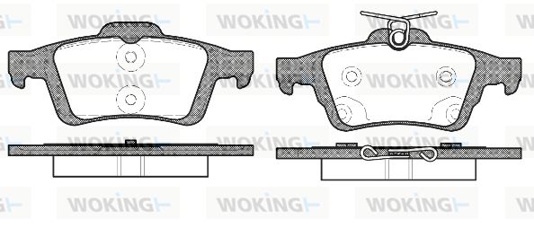 WOKING Bremžu uzliku kompl., Disku bremzes P9423.70