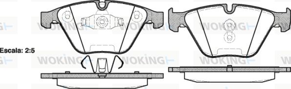 WOKING Bremžu uzliku kompl., Disku bremzes P9573.10