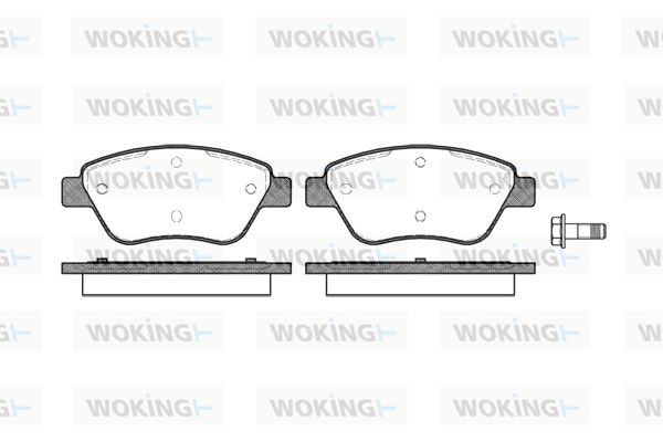 WOKING Комплект тормозных колодок, дисковый тормоз P9583.10