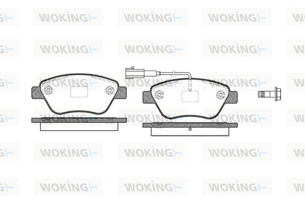 WOKING Bremžu uzliku kompl., Disku bremzes P9583.11