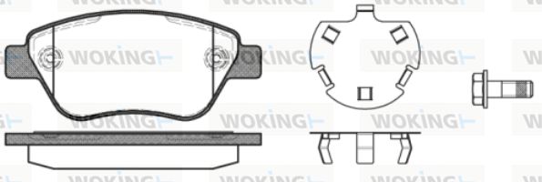 WOKING Bremžu uzliku kompl., Disku bremzes P9583.30