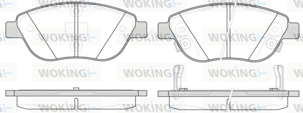 WOKING Bremžu uzliku kompl., Disku bremzes P9593.32