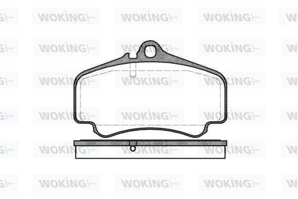 WOKING Комплект тормозных колодок, дисковый тормоз P9633.00