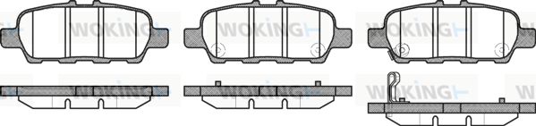 WOKING Bremžu uzliku kompl., Disku bremzes P9763.31