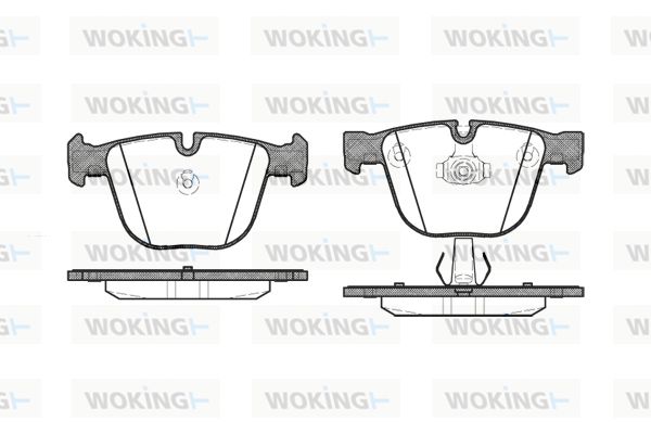 WOKING Bremžu uzliku kompl., Disku bremzes P9923.00