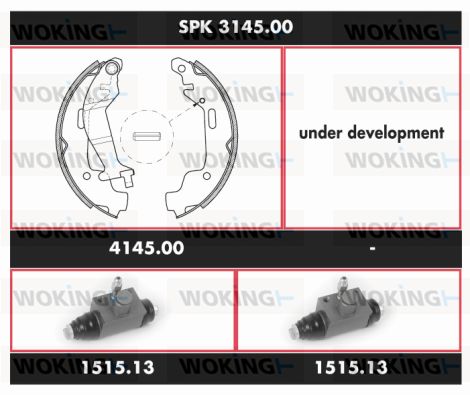 WOKING Bremžu komplekts, Trumuļu bremzes SPK 3145.00