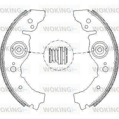 WOKING Bremžu loku komplekts Z4032.00