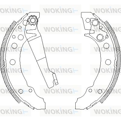 WOKING Bremžu loku komplekts Z4045.00