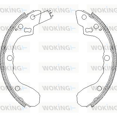 WOKING Bremžu loku komplekts Z4060.01