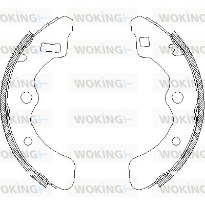 WOKING Bremžu loku komplekts Z4061.00