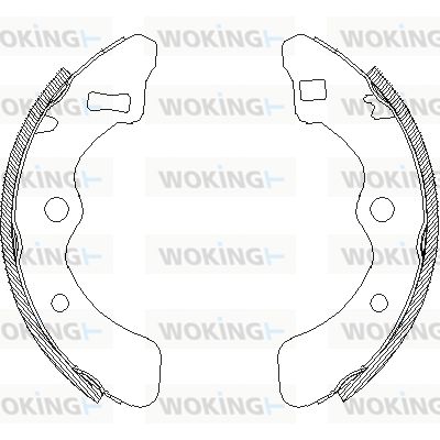 WOKING Bremžu loku komplekts Z4061.01