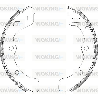 WOKING Комплект тормозных колодок Z4067.00