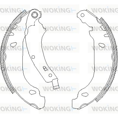 WOKING Bremžu loku komplekts Z4074.00