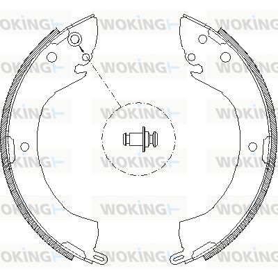 WOKING Bremžu loku komplekts Z4079.00