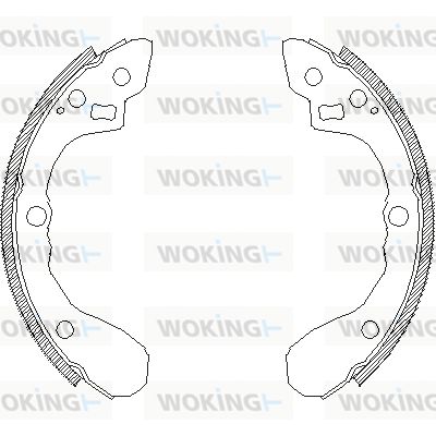 WOKING Bremžu loku komplekts Z4080.00