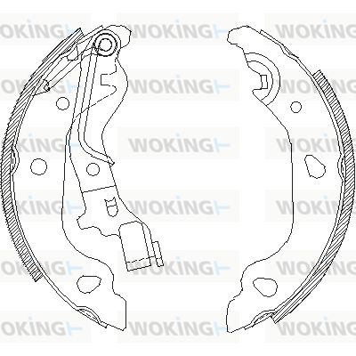 WOKING Bremžu loku komplekts Z4098.00