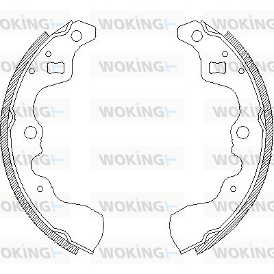 WOKING Bremžu loku komplekts Z4132.00