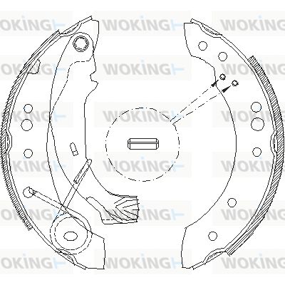 WOKING Комплект тормозных колодок Z4149.00