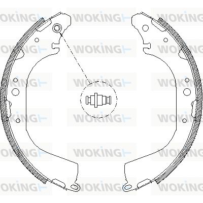 WOKING Bremžu loku komplekts Z4172.01