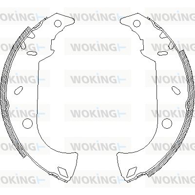 WOKING Комплект тормозных колодок Z4180.00