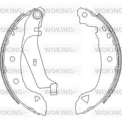 WOKING Bremžu loku komplekts Z4182.03