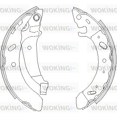 WOKING Bremžu loku komplekts Z4194.01